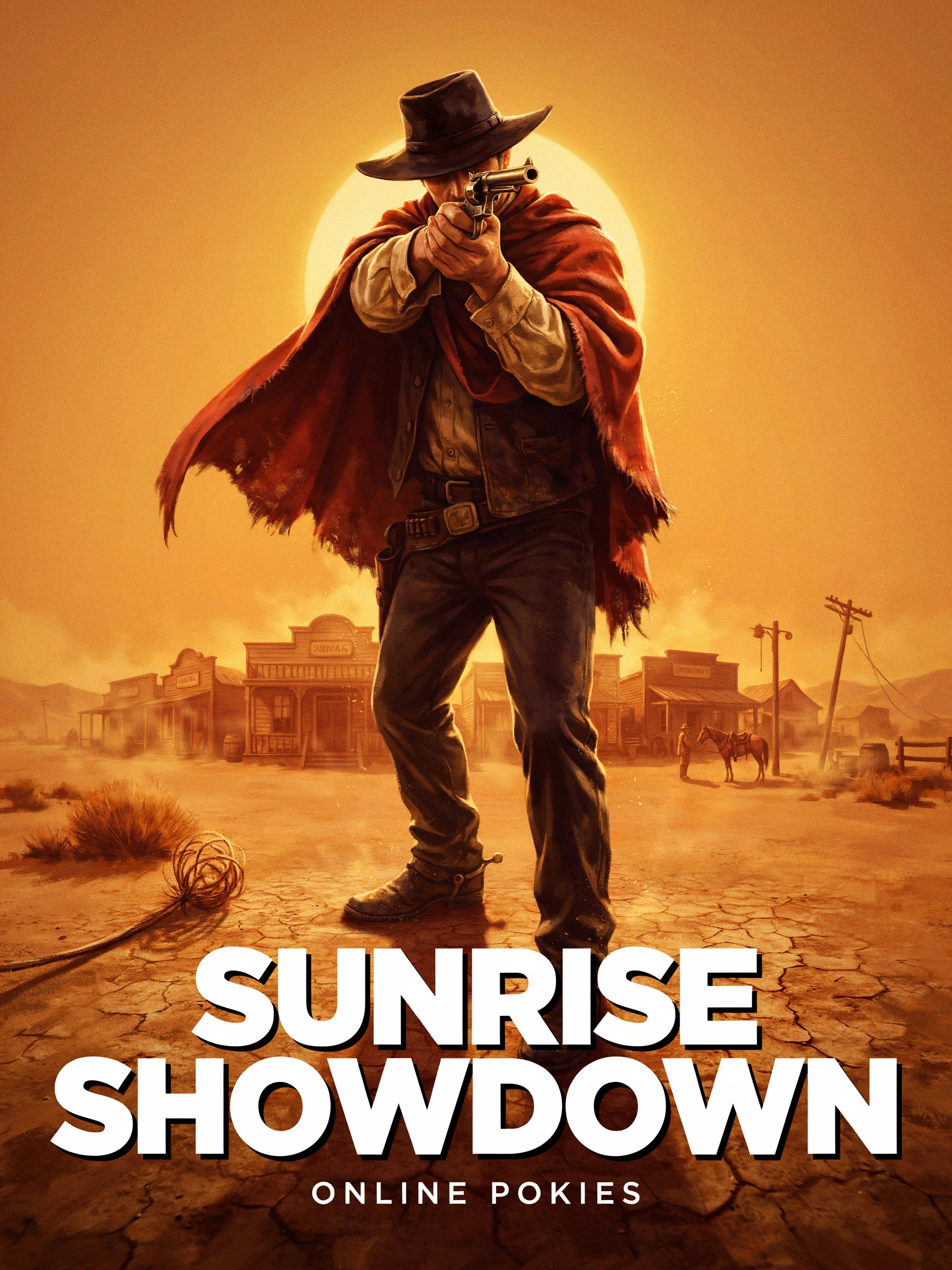 Duel at Dawn pokie title screen